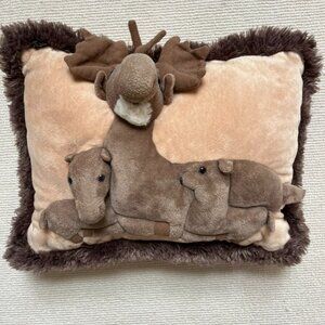 JAAG Plush Moose & Babies 3D Pillow Stuffed Anima